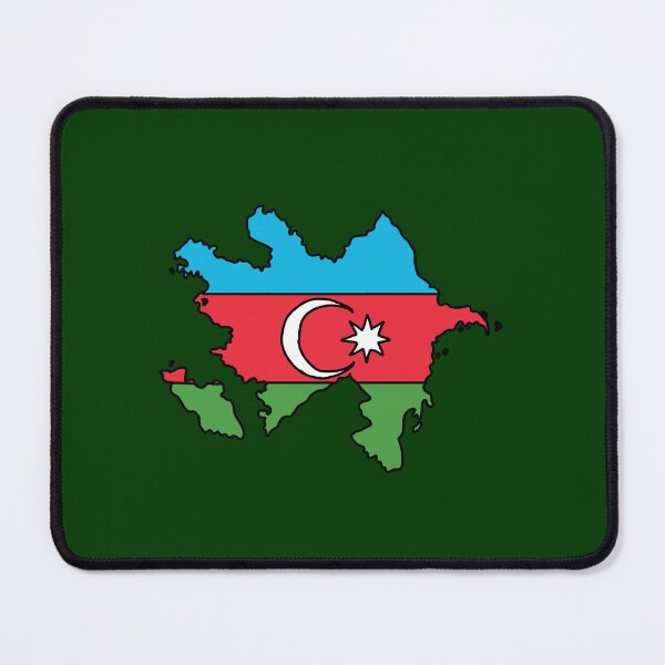 Item preview, Azerbaijan country shape flag designed and sold by Rachael Taylor.