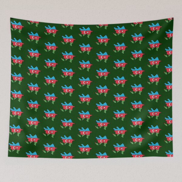 Item preview, Azerbaijan country shape flag designed and sold by Rachael Taylor.