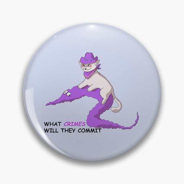 Item preview, cowboy cat and worm (purple) designed and sold by papercreatyre.