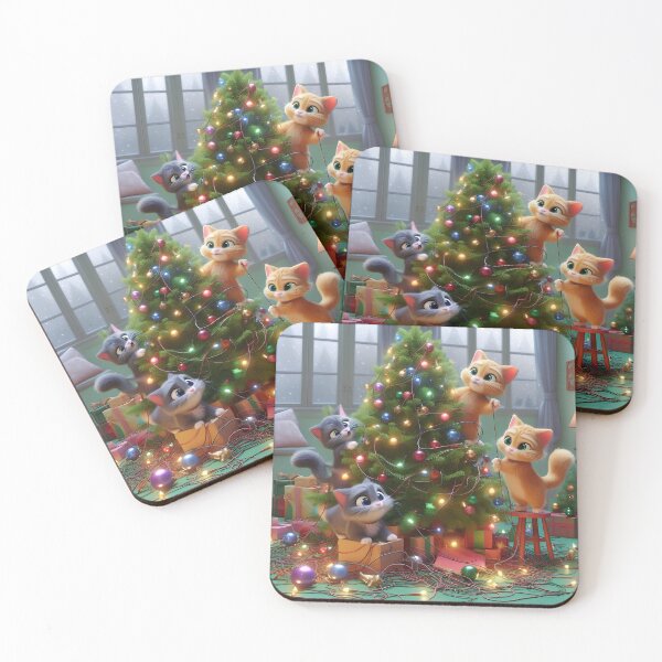 Item preview, Feline Festivities: Christmas Tree Mischief Unleashed designed and sold by CatMatch.