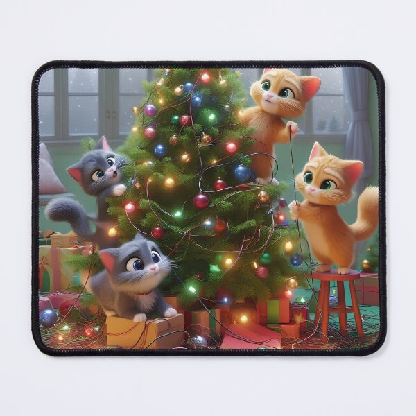 Item preview, Feline Festivities: Christmas Tree Mischief Unleashed designed and sold by CatMatch.