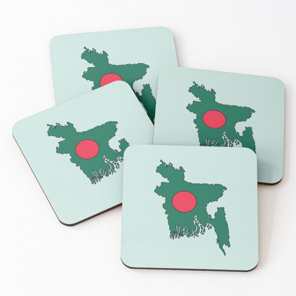 Item preview, Bangladesh country shape flag designed and sold by Rachael Taylor.