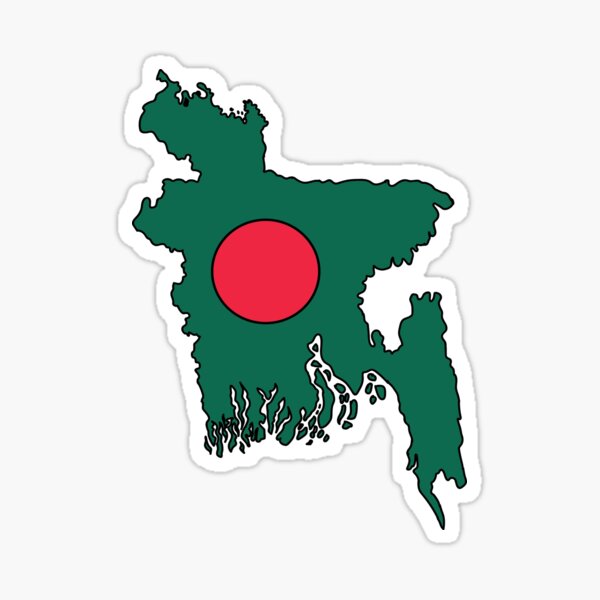 Item preview, Bangladesh country shape flag designed and sold by zenithcreative.