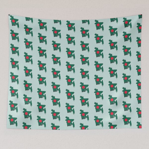 Item preview, Bangladesh country shape flag designed and sold by Rachael Taylor.