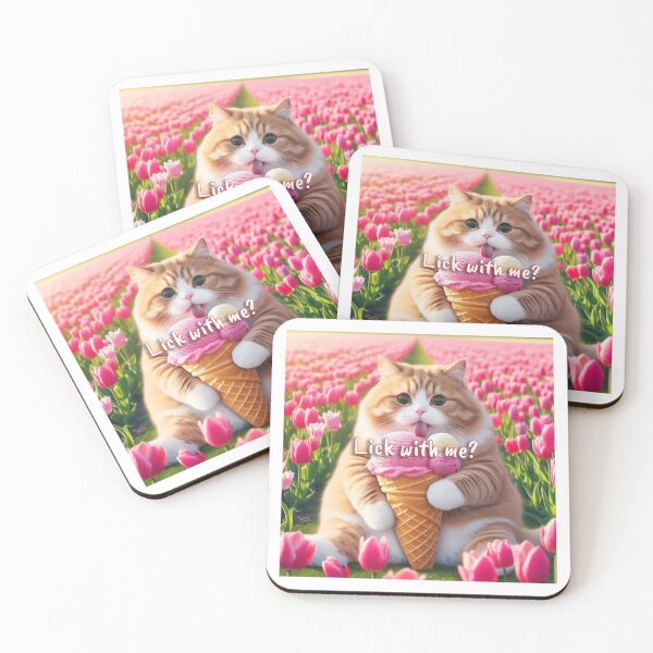 Item preview, Cat Licking Icecream 1 designed and sold by Nuipreecha2519.