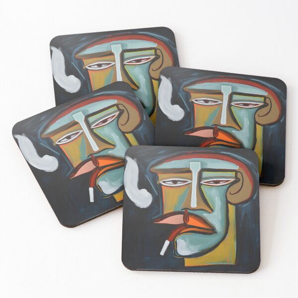 Artikelvorschau, Jenseits der Grenzen – Eine Acryl-Pastell-Odyssee mit anthropomorphen abstrakten Zigarren entworfen und verkauft von OlfactoART Studio.