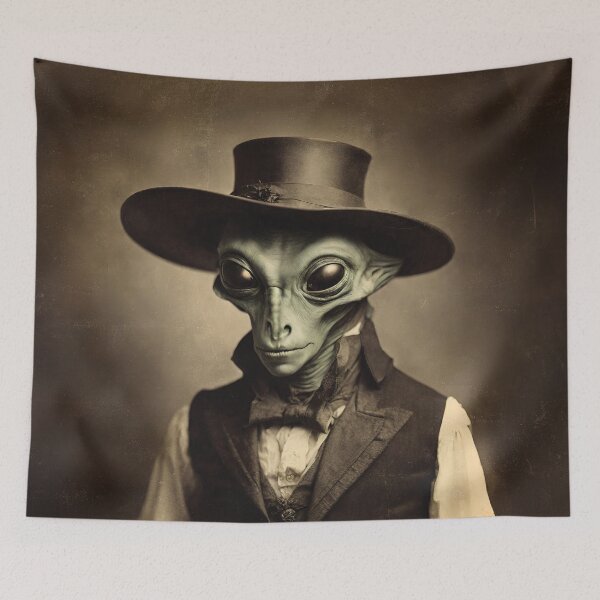 Item preview, Alien Portrait Victorian Artistic Gift Fashion Style  designed and sold by popanato.