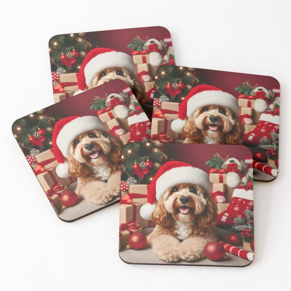 Item preview, Cockapoo Christmas Portrait designed and sold by fatbanana.