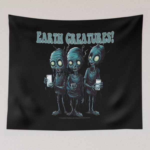 Item preview, Earth Creatures! - Green Trio -  For DARK Backgrounds designed and sold by The Imagination Source™.