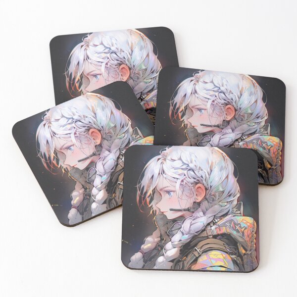 Item preview, Muted Pastel Cyberpunk Tactical Warrior Anime Girl designed and sold by bubblegoth.