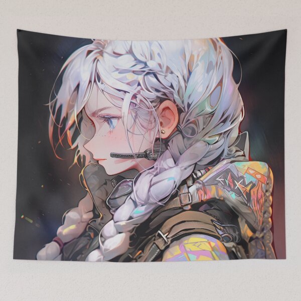 Item preview, Muted Pastel Cyberpunk Tactical Warrior Anime Girl designed and sold by bubblegoth.