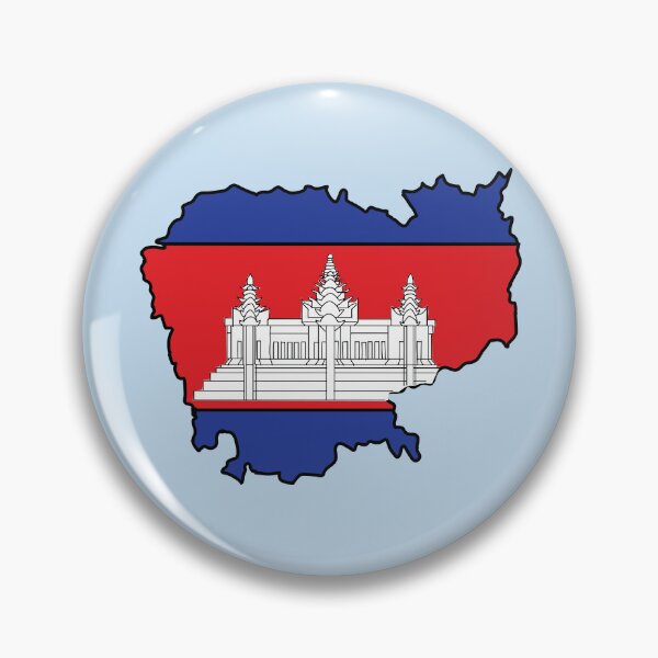 Item preview, Cambodia country shape flag designed and sold by Rachael Taylor.