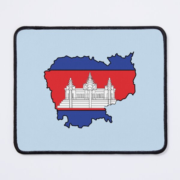 Item preview, Cambodia country shape flag designed and sold by Rachael Taylor.