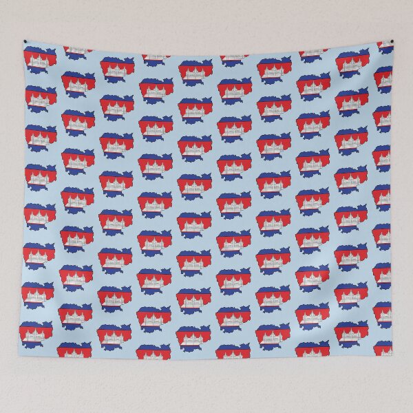 Item preview, Cambodia country shape flag designed and sold by Rachael Taylor.