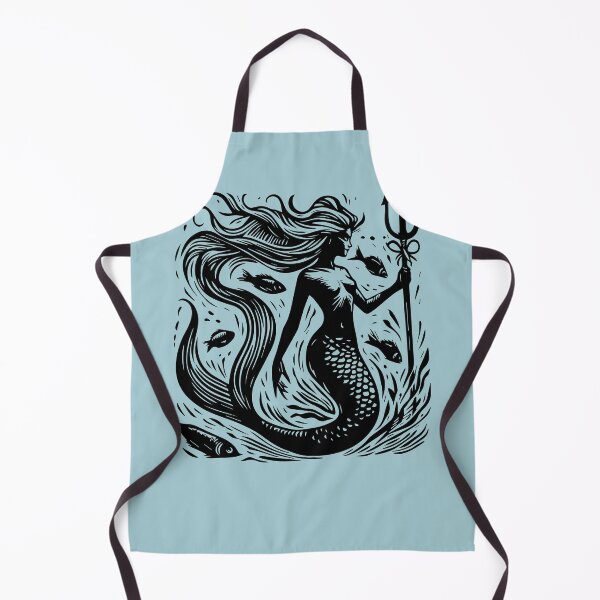 Item preview, Woodcut Mermaid designed and sold by Texterns.