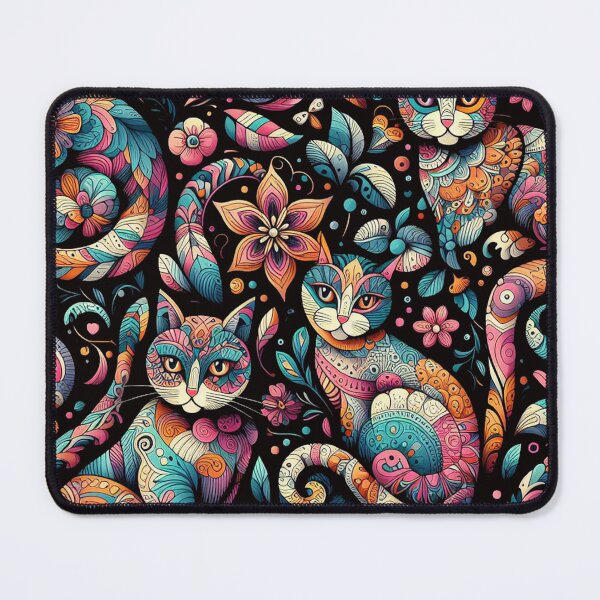 Item preview, Whimsical Cat Pattern: Feline Fantasy designed and sold by ProjectNoah.