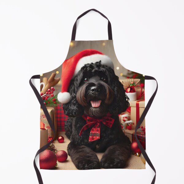 Item preview, Black Cockapoo Christmas Portrait designed and sold by fatbanana.