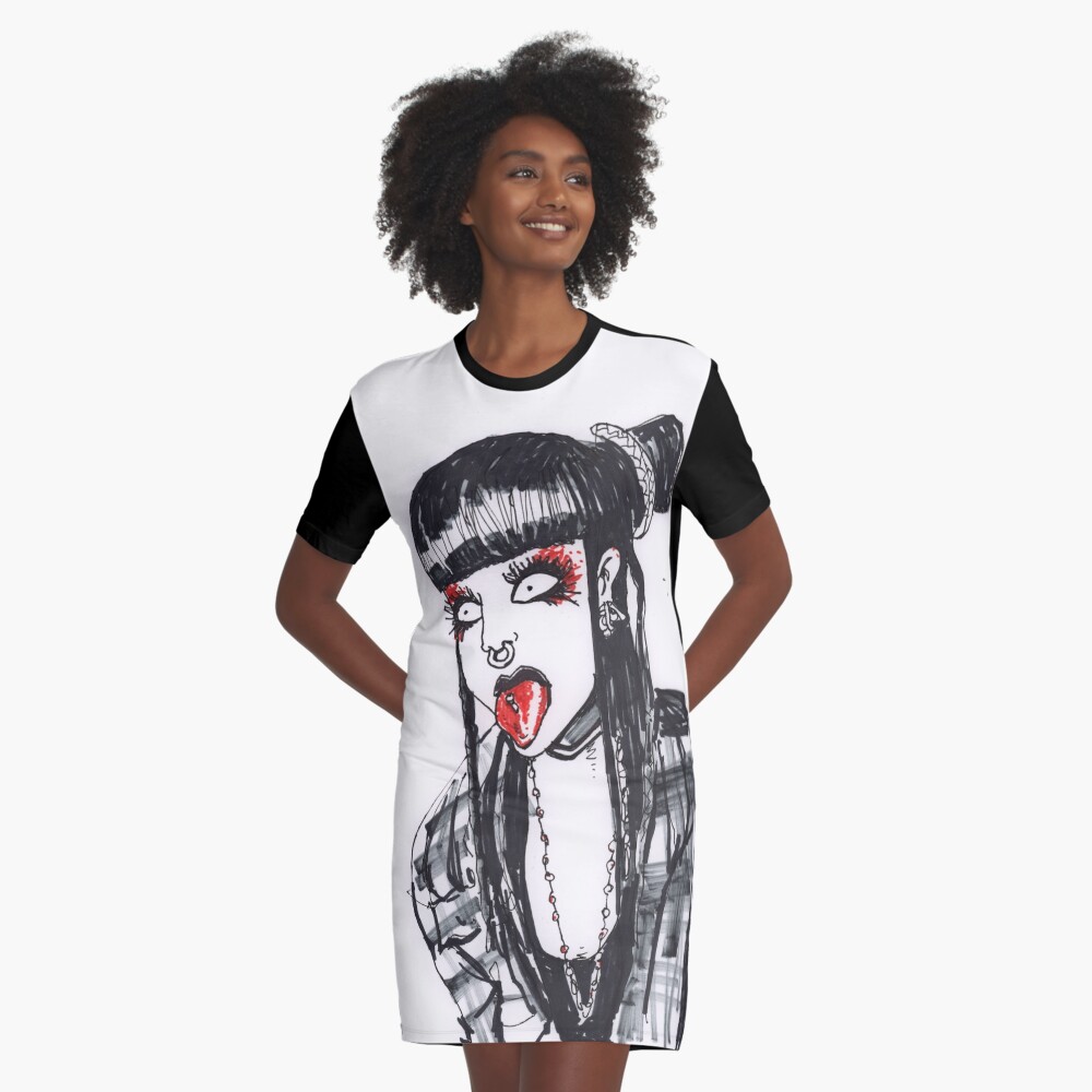 Item preview, Graphic T-Shirt Dress designed and sold by MrChuckles.