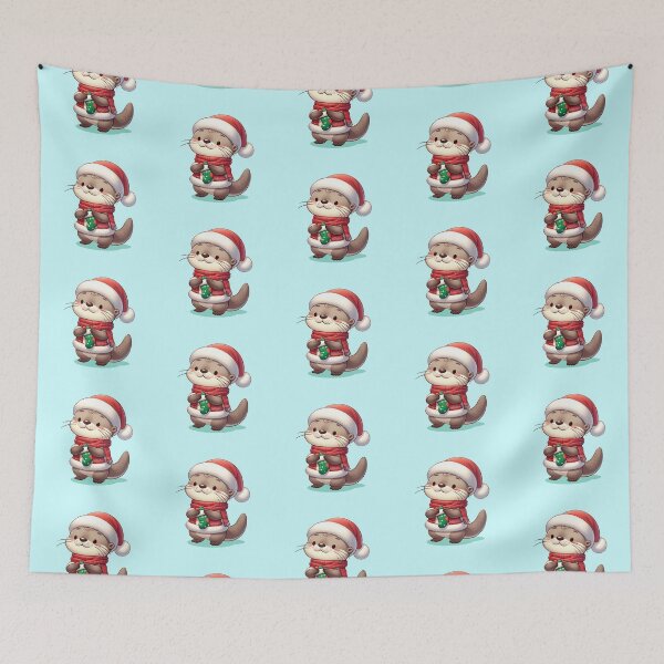 Item preview, Christmas Otter Santa designed and sold by KAI-Studio.