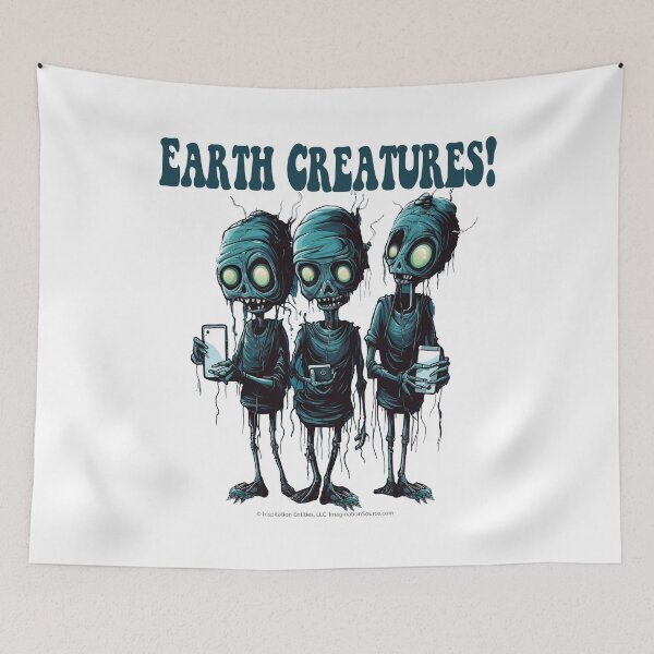 Item preview, Earth Creatures! - Green Trio - For Light Backgrounds designed and sold by The Imagination Source™.