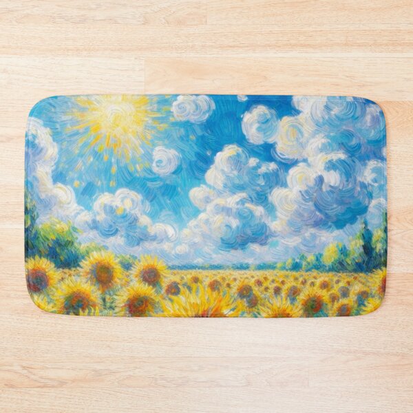 Item preview, Sunny Sunflower Field - Flower Field Painting designed and sold by Star-Fragment.