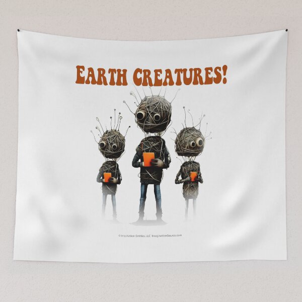 Item preview, Earth Creatures With Orange Pads - For Light Backgrounds designed and sold by The Imagination Source™.