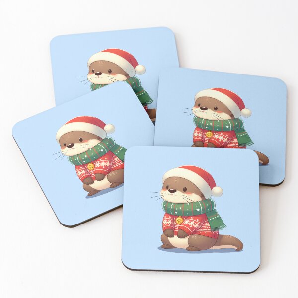 Item preview, Adorable Christmas Otter designed and sold by KAI-Studio.