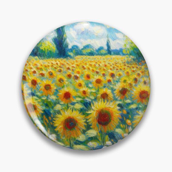 Item preview, Sunflower Valley - Flower Field Painting designed and sold by Star-Fragment.