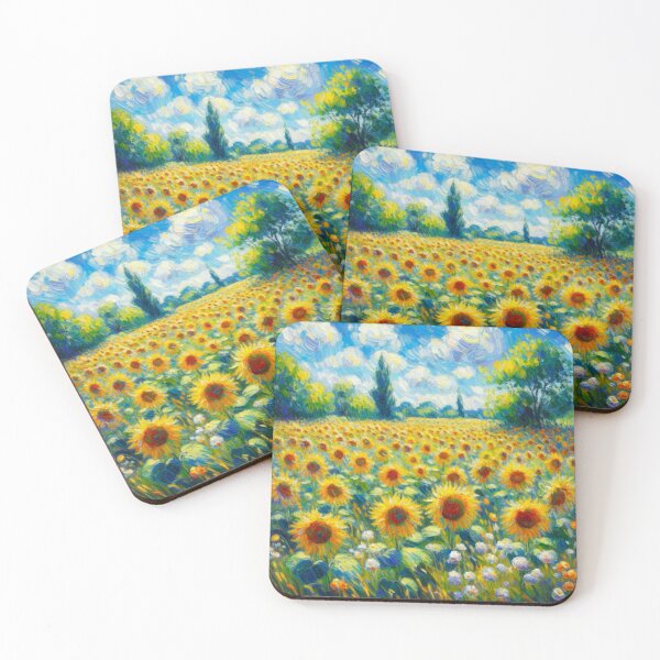 Item preview, Sunflower Valley - Flower Field Painting designed and sold by Star-Fragment.