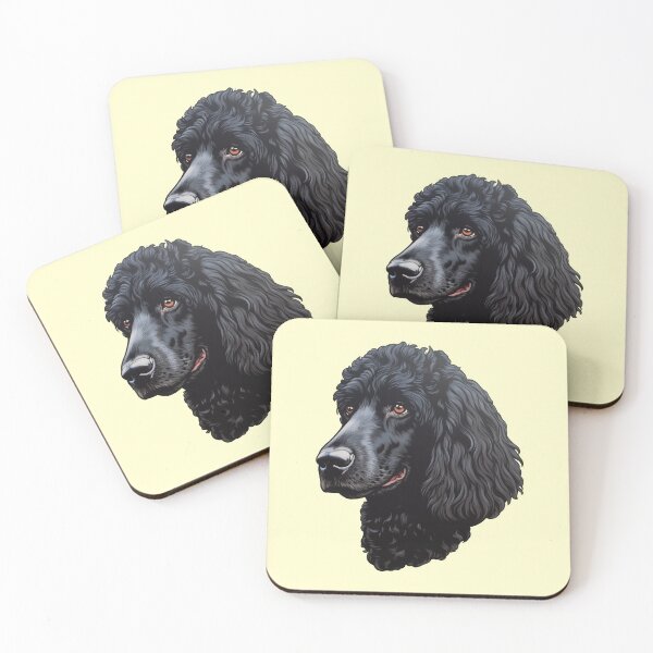 Item preview, Elegant Black Poodle Portrait - Detailed Canine Artwork designed and sold by solrevolver.