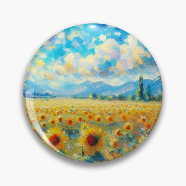 Item preview, Sunflower Valley - Flower Field Painting designed and sold by Star-Fragment.