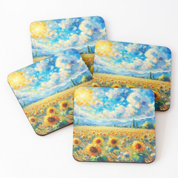 Item preview, Sunflower Valley - Flower Field Painting designed and sold by Star-Fragment.