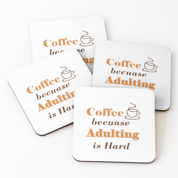 Item preview, Coffee, because Adulting ir Hard designed and sold by Jeylushop.