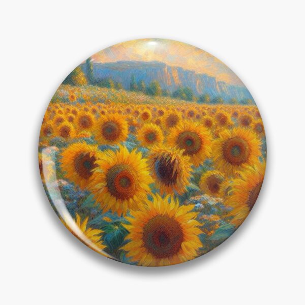 Item preview, Sunflowers on a Cloudy Day - Flower Field Painting designed and sold by Star-Fragment.