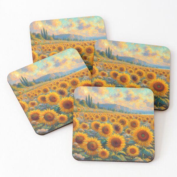 Item preview, Sunflowers on a Cloudy Day - Flower Field Painting designed and sold by Star-Fragment.