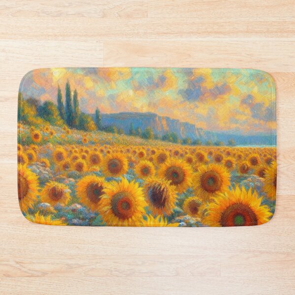 Item preview, Sunflowers on a Cloudy Day - Flower Field Painting designed and sold by Star-Fragment.