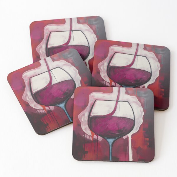 Item preview, Vivid Elegance- Anthropomorphic Playful Dance of Colors in Red Wine Delight designed and sold by OlfactoART Studio.