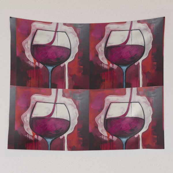Item preview, Vivid Elegance- Anthropomorphic Playful Dance of Colors in Red Wine Delight designed and sold by OlfactoART Studio.