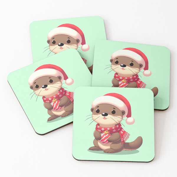 Item preview, Adorable Christmas Otter designed and sold by KAI-Studio.