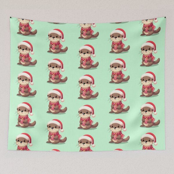 Item preview, Adorable Christmas Otter designed and sold by KAI-Studio.