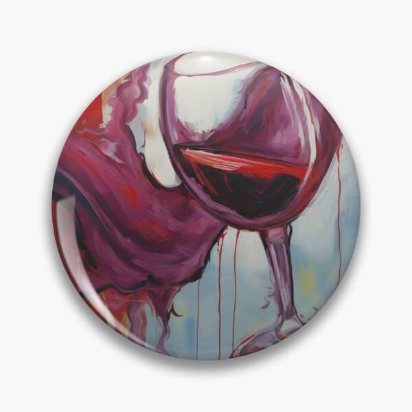 Item preview, Joyful Sips- Embracing Anthropomorphic Playfulness in the Radiant Red Wine Glass designed and sold by OlfactoART Studio.