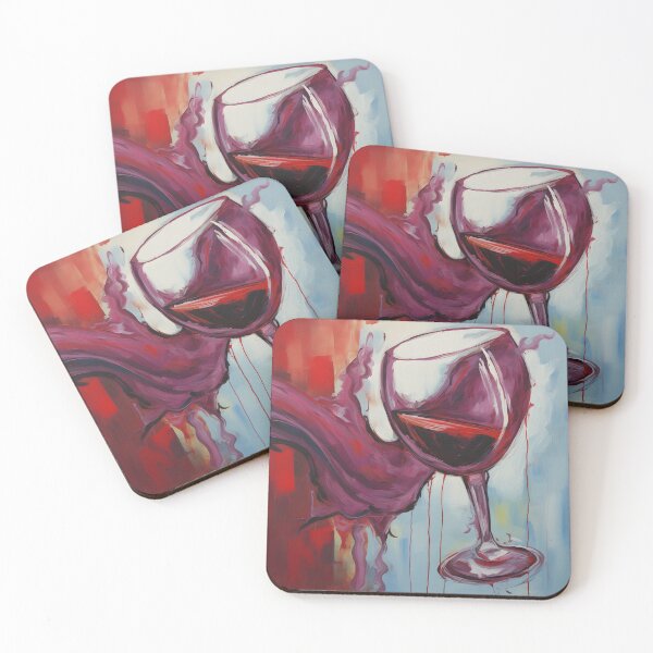 Item preview, Joyful Sips- Embracing Anthropomorphic Playfulness in the Radiant Red Wine Glass designed and sold by OlfactoART Studio.