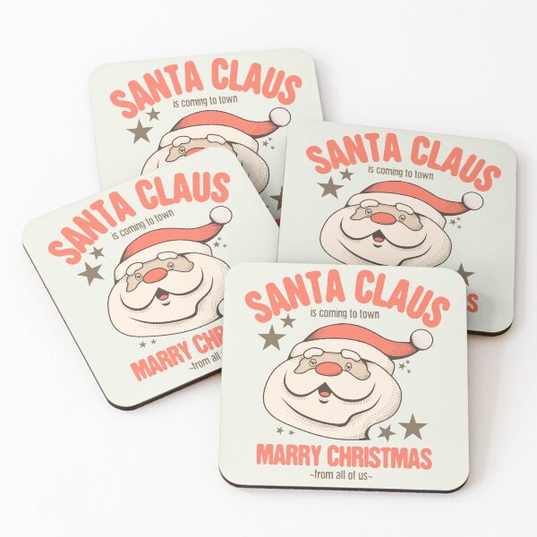 Item preview, Santa Claus Is Coming To Town, Marry Christmas From All Of Us, Retro Vintage Santa designed and sold by NUSA NIPA.