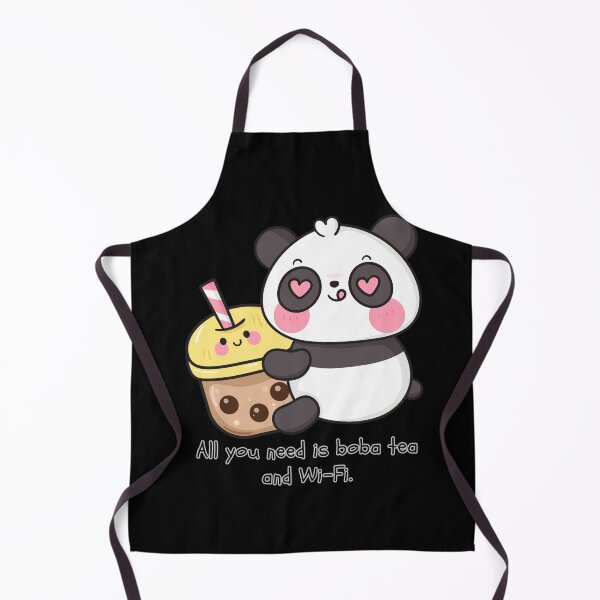 Item preview, The chubby panda eats bubble tea. designed and sold by attakorn.