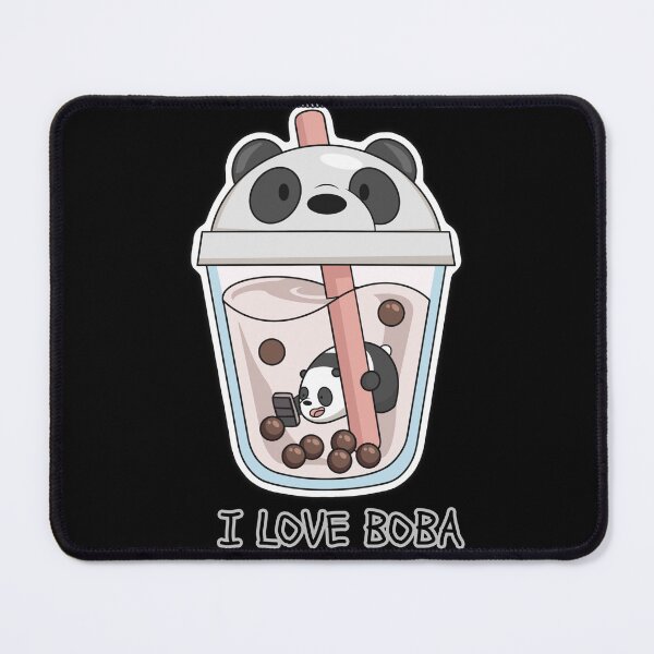 Item preview, The chubby panda eats bubble tea. designed and sold by attakorn.