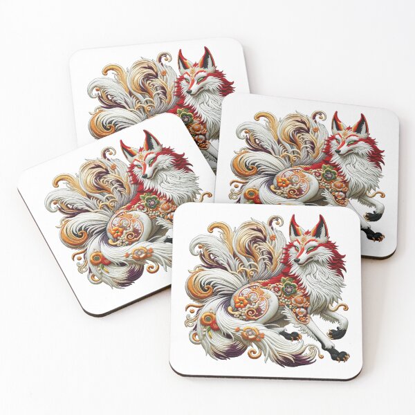 Item preview, Embroidered Japanese Magic Fox Kitsune Legendary Animal designed and sold by kylmllr101684.