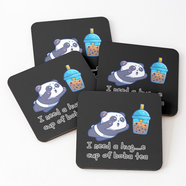 Item preview, The chubby panda eats bubble tea. designed and sold by attakorn.