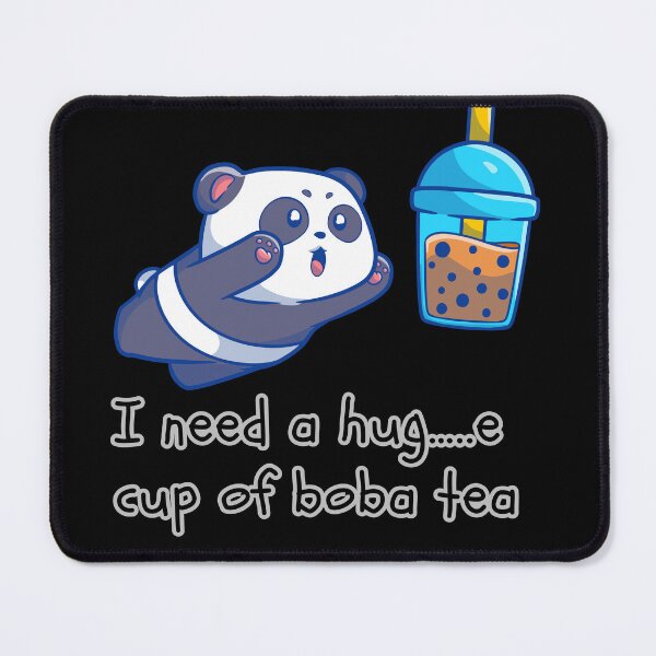 Item preview, The chubby panda eats bubble tea. designed and sold by attakorn.