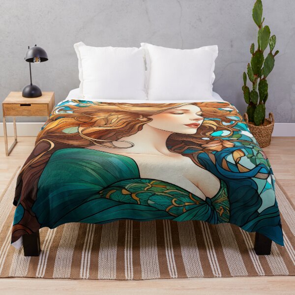 Item preview, Helena - Dark Blond Woman in Art Nouveau Style designed and sold by Rivercoatl.