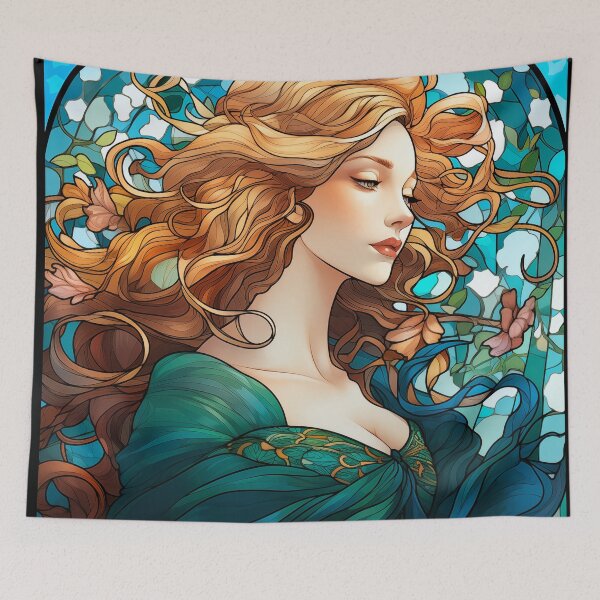 Item preview, Helena - Dark Blond Woman in Art Nouveau Style designed and sold by Rivercoatl.